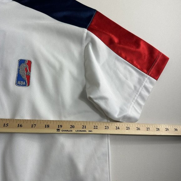 Vintage Y2K NIKE TEAM NBA LOGO Quarter Zip Pullover Sweatshirt Men Size XL White - Picture 7 of 10